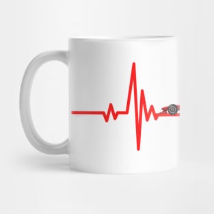 F1 Heartbeat Pulse Red Mug